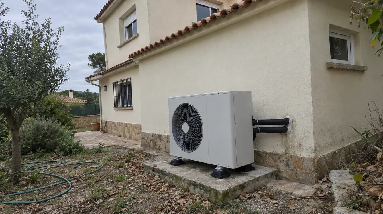 Precio de la aerotermia en una casa de 200 m² (2026): con radiadores, con suelo radiante y qué entra